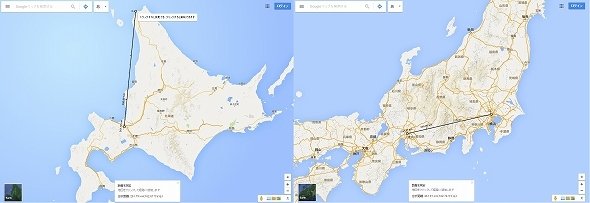 札幌稚内間は260km