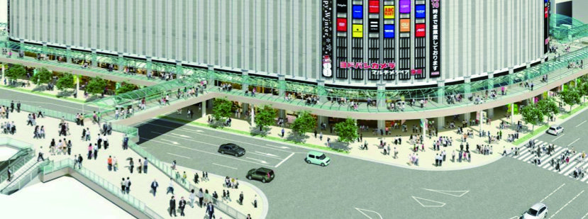 JR側からアクセスできる回遊デッキ（Aデッキ）