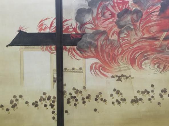 きのこ たけのこ戦争 が まさかの襖絵に 異色の日本画の作者に話を聞いてみた 全文表示 コラム Jタウンネット 東京都