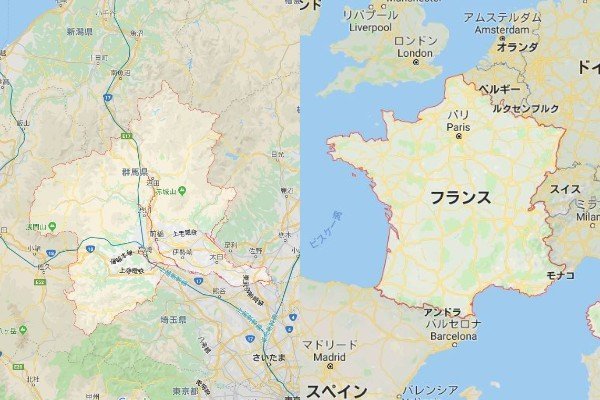 群馬とフランス 実はそっくり シルエットを並べた 比較画像 に注目集まる 全文表示 コラム Jタウンネット 東京都