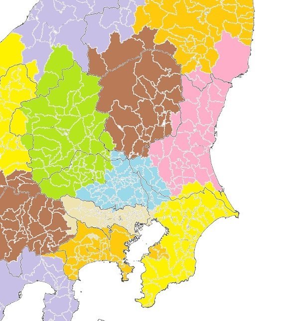 全国の市町村が 最寄りの県庁 に所属したら 眺めるだけで面白い 妄想地図 に反響 全文表示 コラム Jタウンネット 東京都