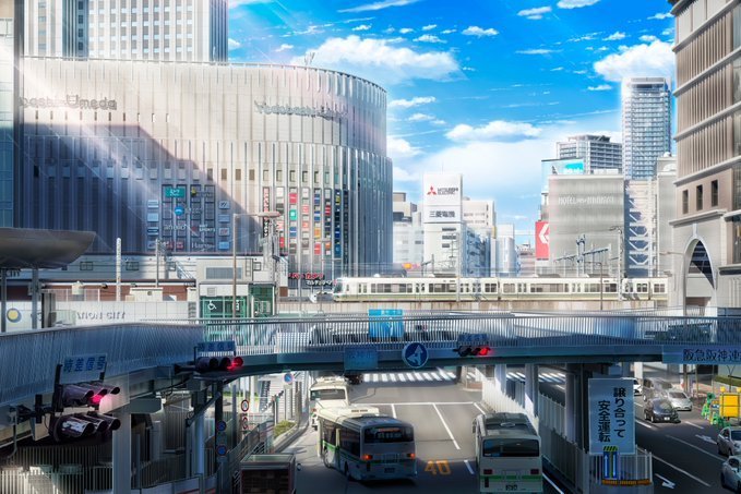 梅田の街から人が消えた イラストでした 制作期間1か月 リアルすぎる風景画に反響 全文表示 コラム Jタウンネット 東京都